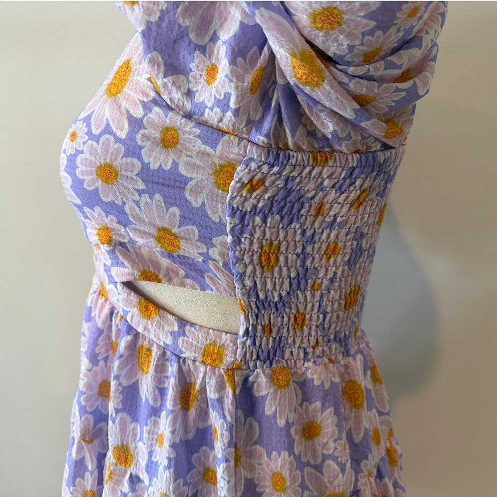 NWOT Truly Me by Sara Sara Daisy Flower Tiered Flutter Dress, Purple, Girls 12 - Picture 5 of 8